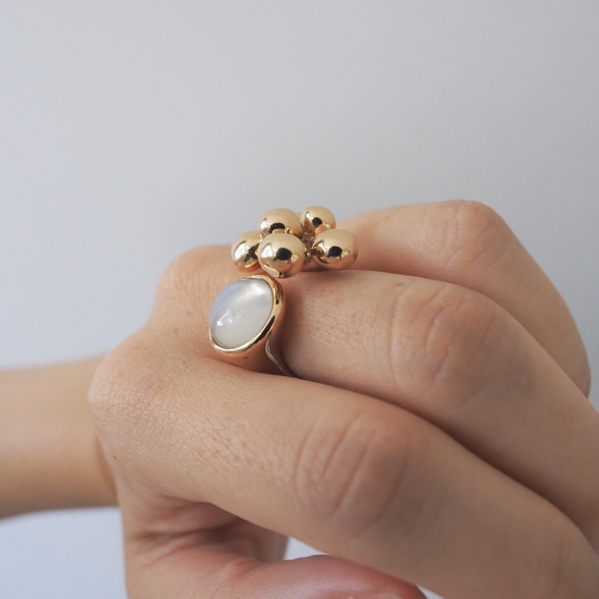 MONICA CASTIGLIONI AP-PISTILLI-25 / Bronze, Moonstone