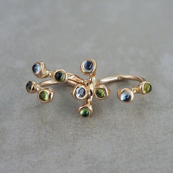 MONICA CASTIGLIONI AP-PISTILLINI-38 / Bronze, Peridot, BlueTopaz