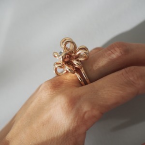 MONICA CASTIGLIONI AP-FOGLIE PU/ Bronze / Zircon