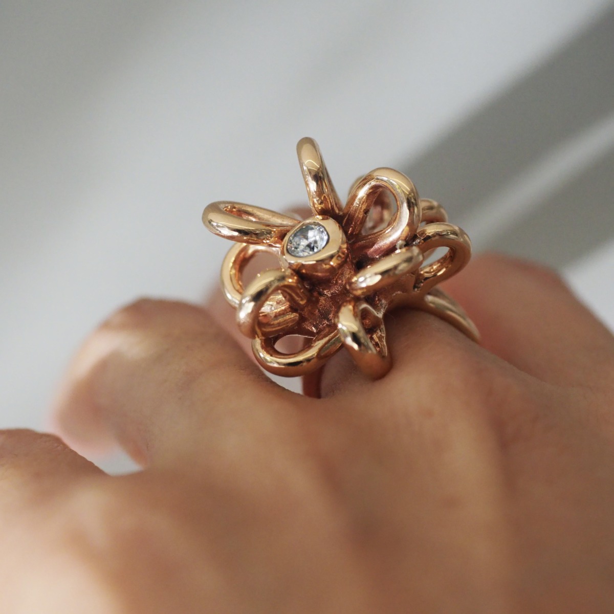 MONICA CASTIGLIONI AP-FOGLIE PU/ Bronze / Zircon