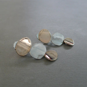MONICA CASTIGLIONI O-OVALINI-05 / Earrings / Bronze,Silver