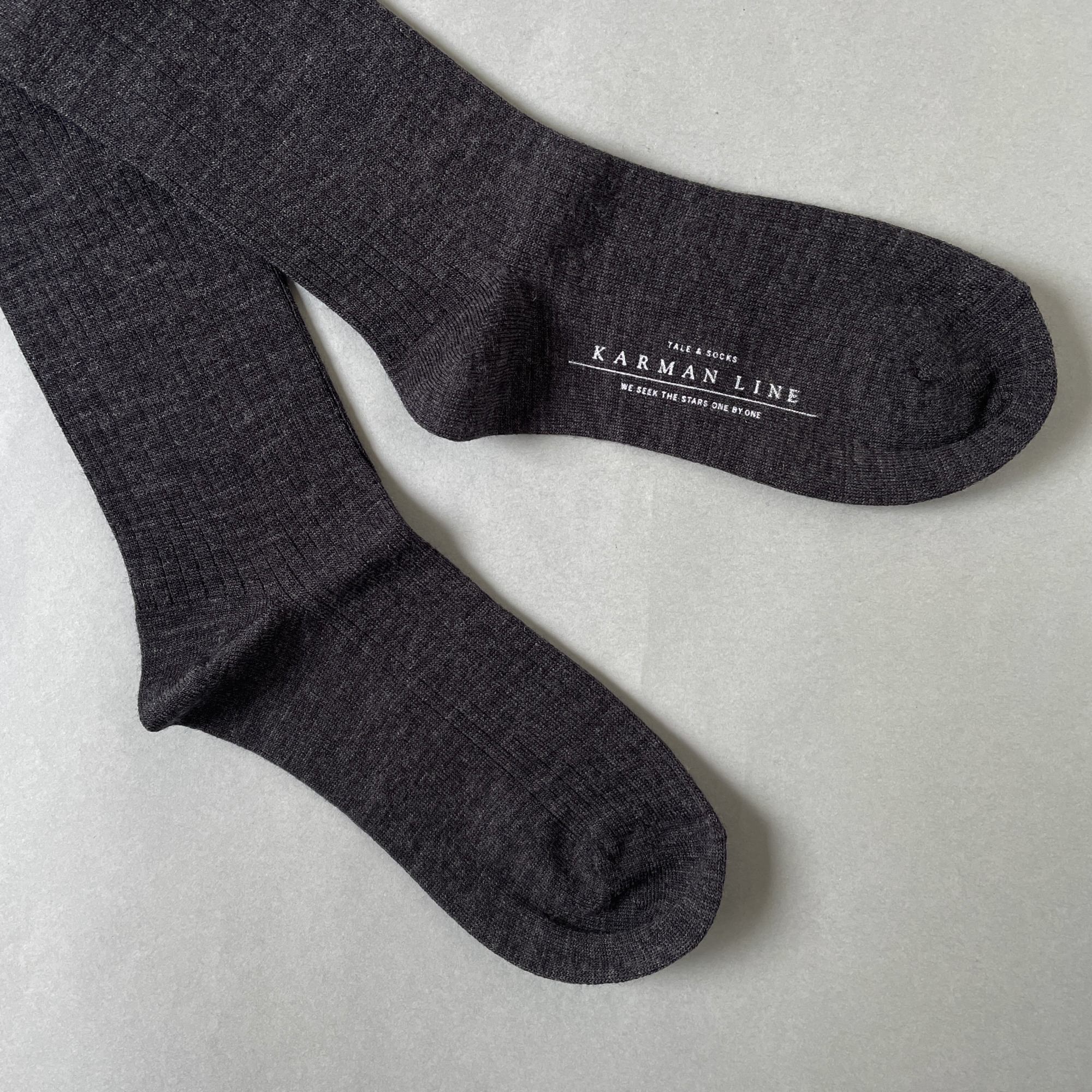 KARMAN LINE VIRGO / Knee high socks / Charcoal