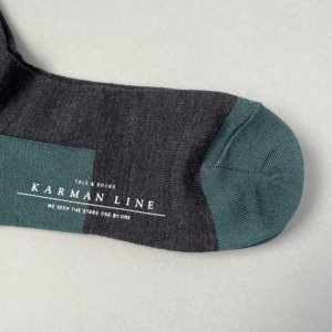 KARMAN LINE GEMINI / Socks / Charcoal & Bottlegreen