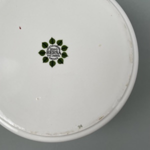 OthersGUSTAVSBERG Stig Lindberg / Bohus Bersa Vintage Ceramic Bowl & Wooden Lid