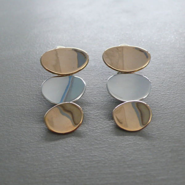 MONICA CASTIGLIONI O-OVALINI-05 / Earrings / Bronze,Silver