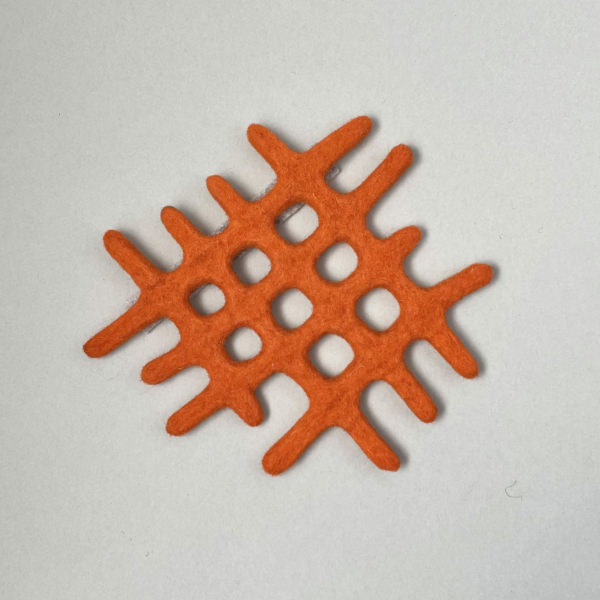 MONICA CASTIGLIONI Felt Coaster S for TUMAR  / Orange