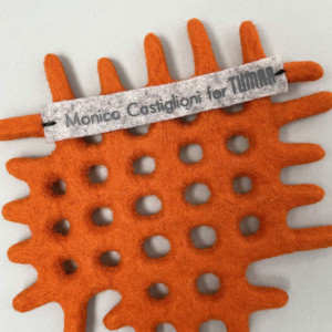 MONICA CASTIGLIONI Felt Coaster L for TUMAR  / Orange