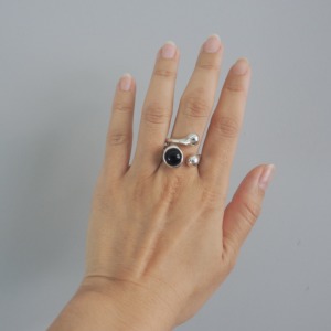 MONICA CASTIGLIONI AP-PISTILLI-04F / Silver, Onyx