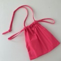 DRAWSTRING BAG WITH STRAP SS / Neon pink