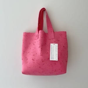 LUISA CEVESE RIEDIZIONI ＜SALE＞ SMALL SQUARE BAG – LARGE HANDLES / PINK