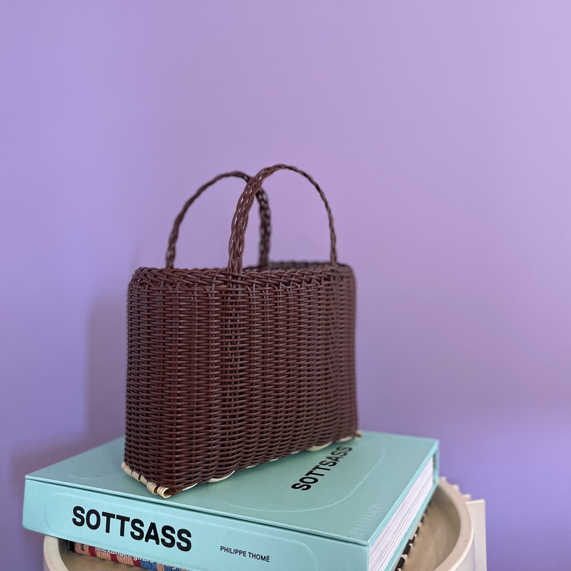 PALOROSAOthers Mini Tote Basket / Chocolate