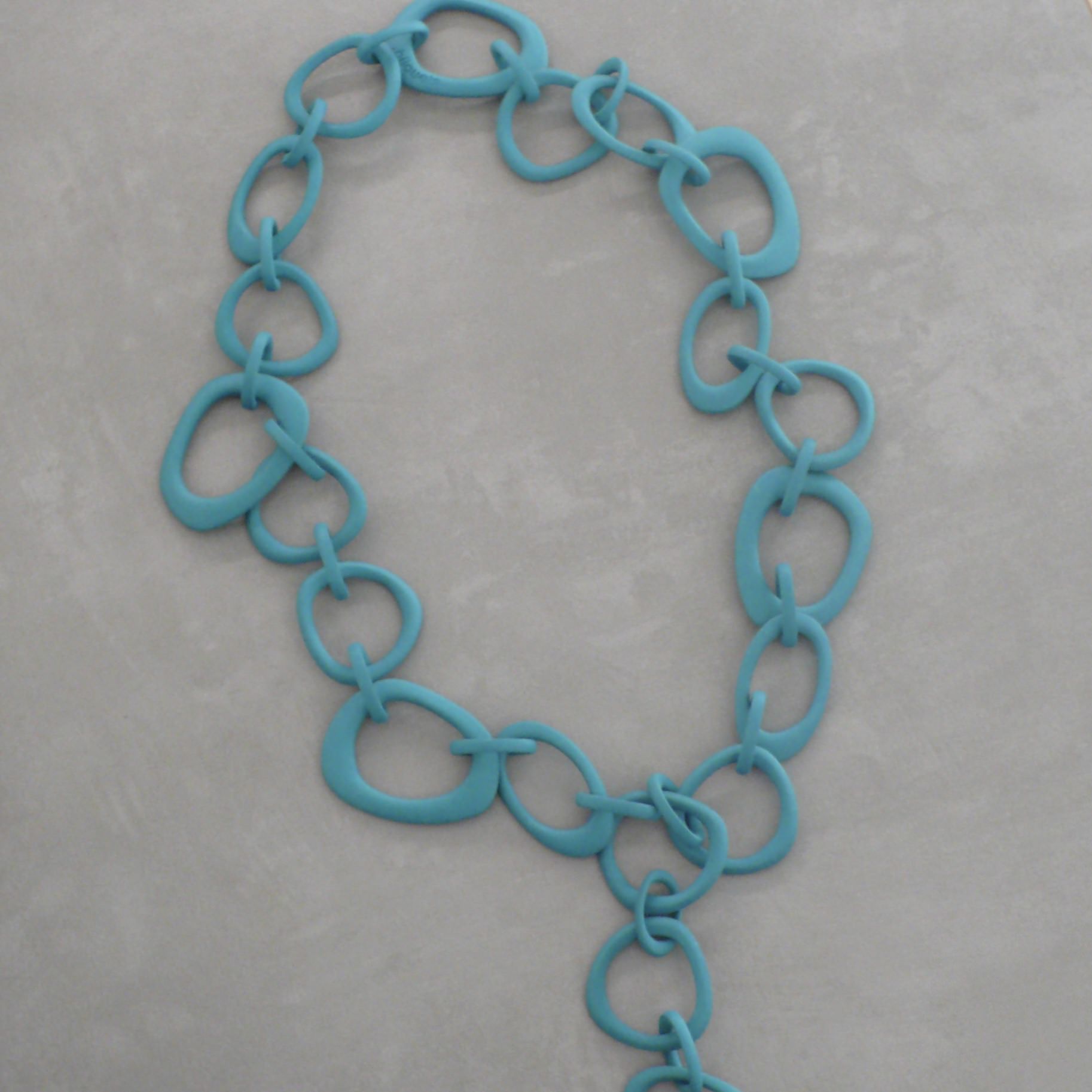 MONICA CASTIGLIONI 3D-CHAIN-KRAFFEN-02 / Turquoise blue