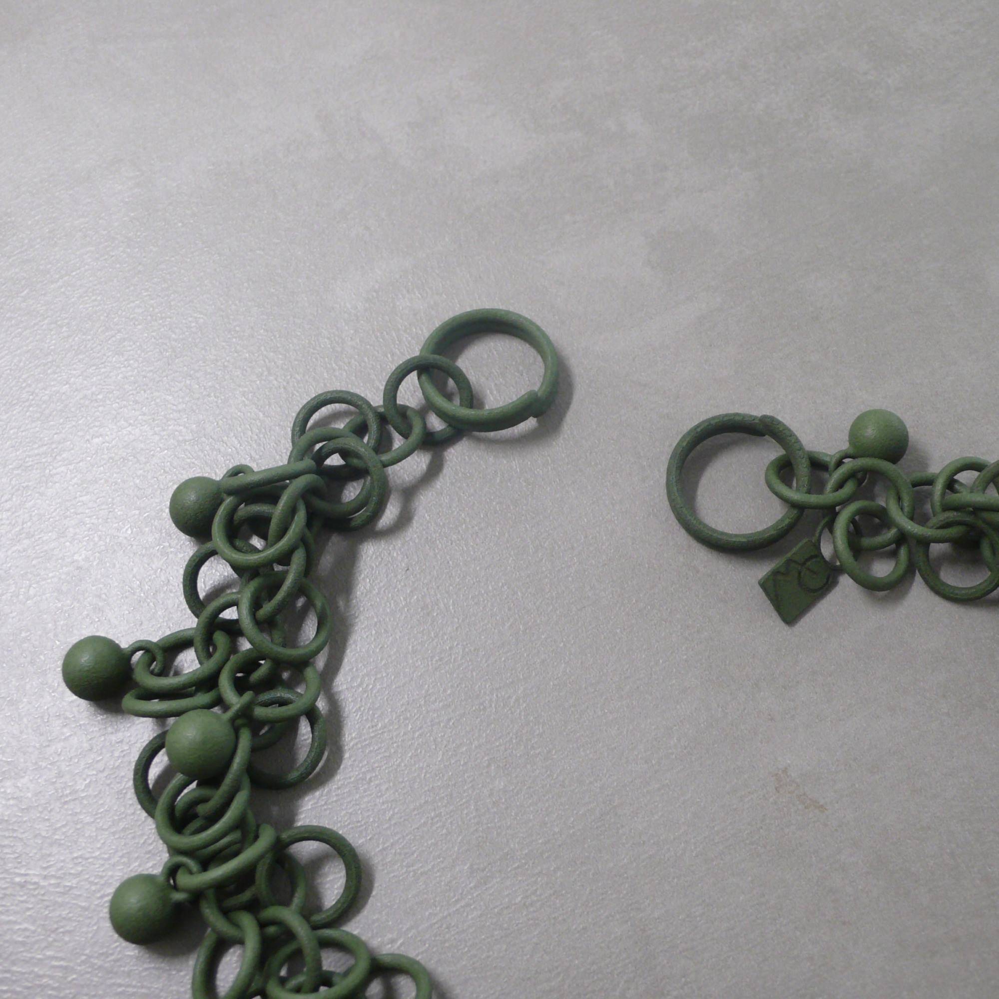 MONICA CASTIGLIONI 3D-CHAIN-SFERETTE-01 / Kale green