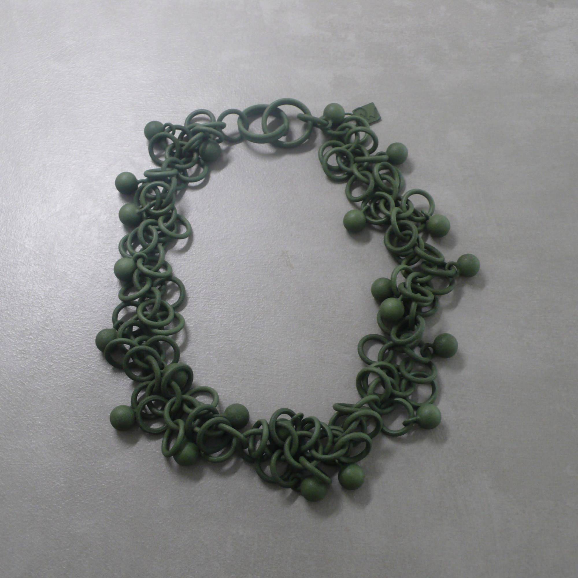 MONICA CASTIGLIONI 3D-CHAIN-SFERETTE-01 / Kale green