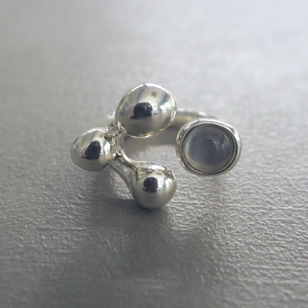 MONICA CASTIGLIONI AP-PISTILLI-120 Silver, Graymoonstone