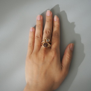 MONICA CASTIGLIONI AP-PISTILLI-04A / Bronze / Smokyquartz , Blue topaz