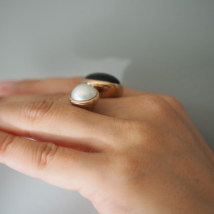 MONICA CASTIGLIONI PU  / Bronze / Onyx, Pearl