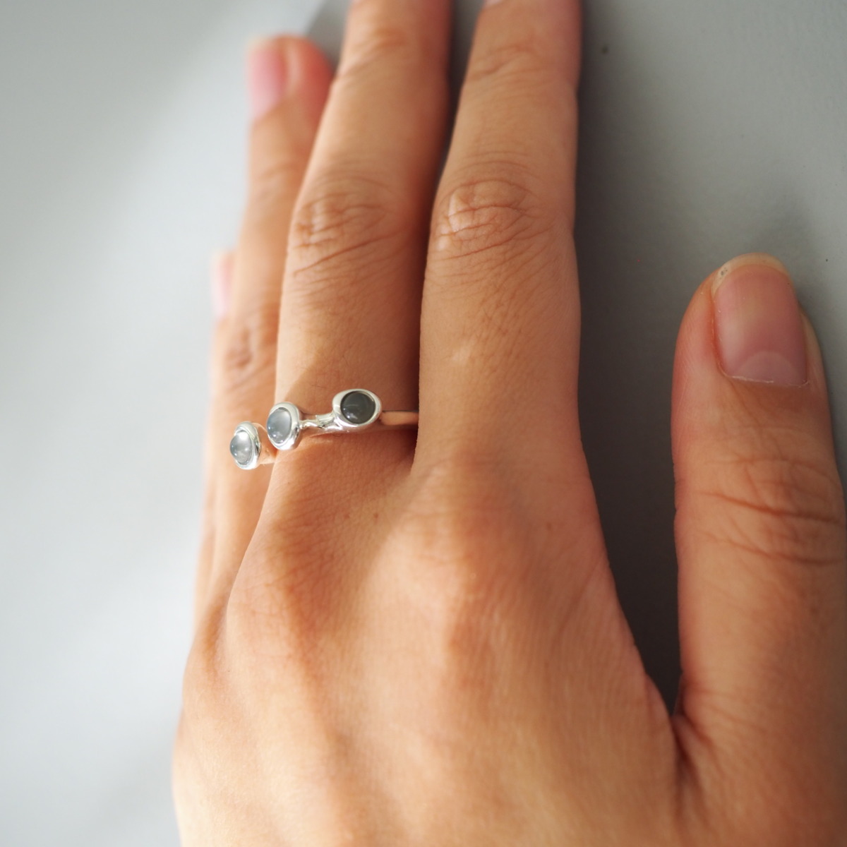 MONICA CASTIGLIONI AP-PISTILLINI-12 / Silver, GrayMoonstone