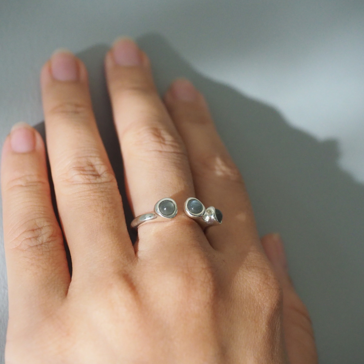 MONICA CASTIGLIONI AP-PISTILLINI-12 / Silver, GrayMoonstone