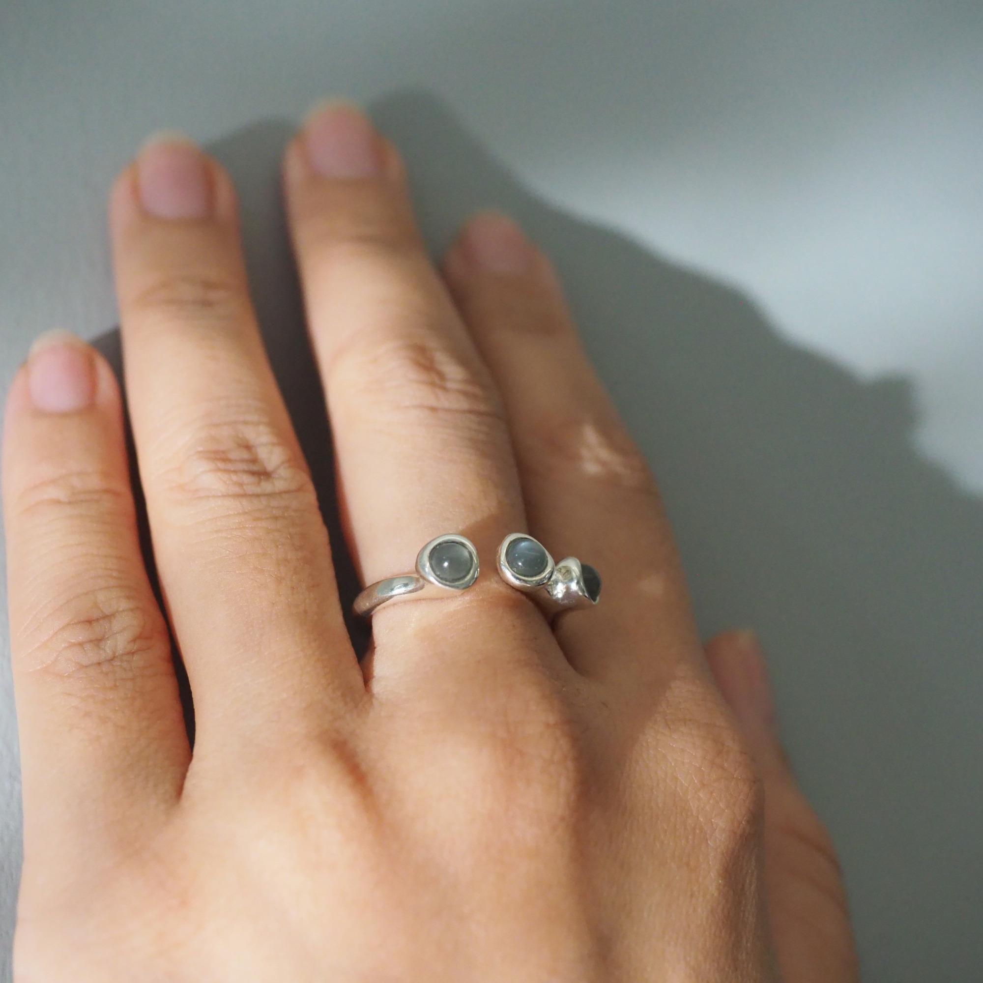 MONICA CASTIGLIONI AP-PISTILLINI-12 / Silver, GrayMoonstone