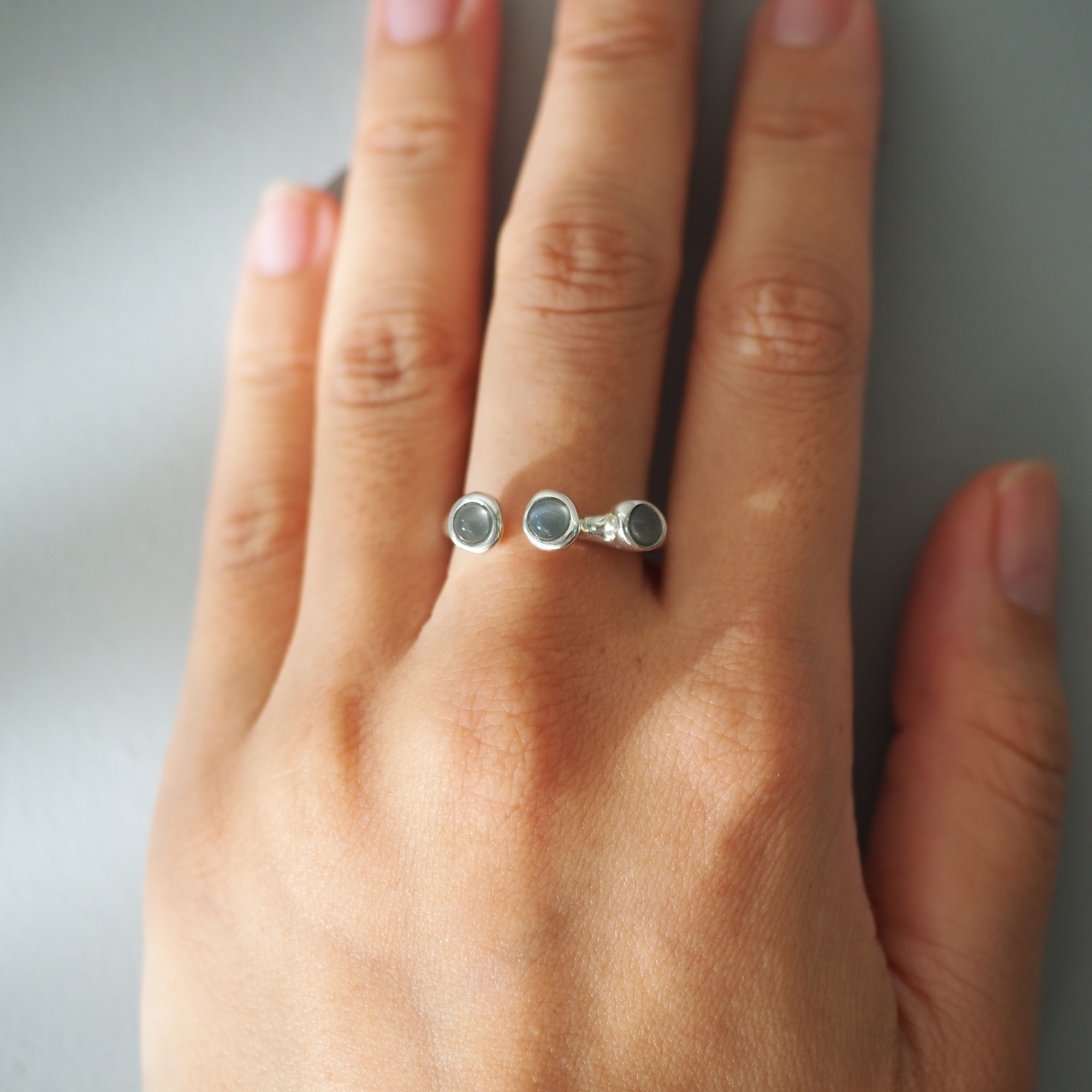 MONICA CASTIGLIONI AP-PISTILLINI-12 / Silver, GrayMoonstone