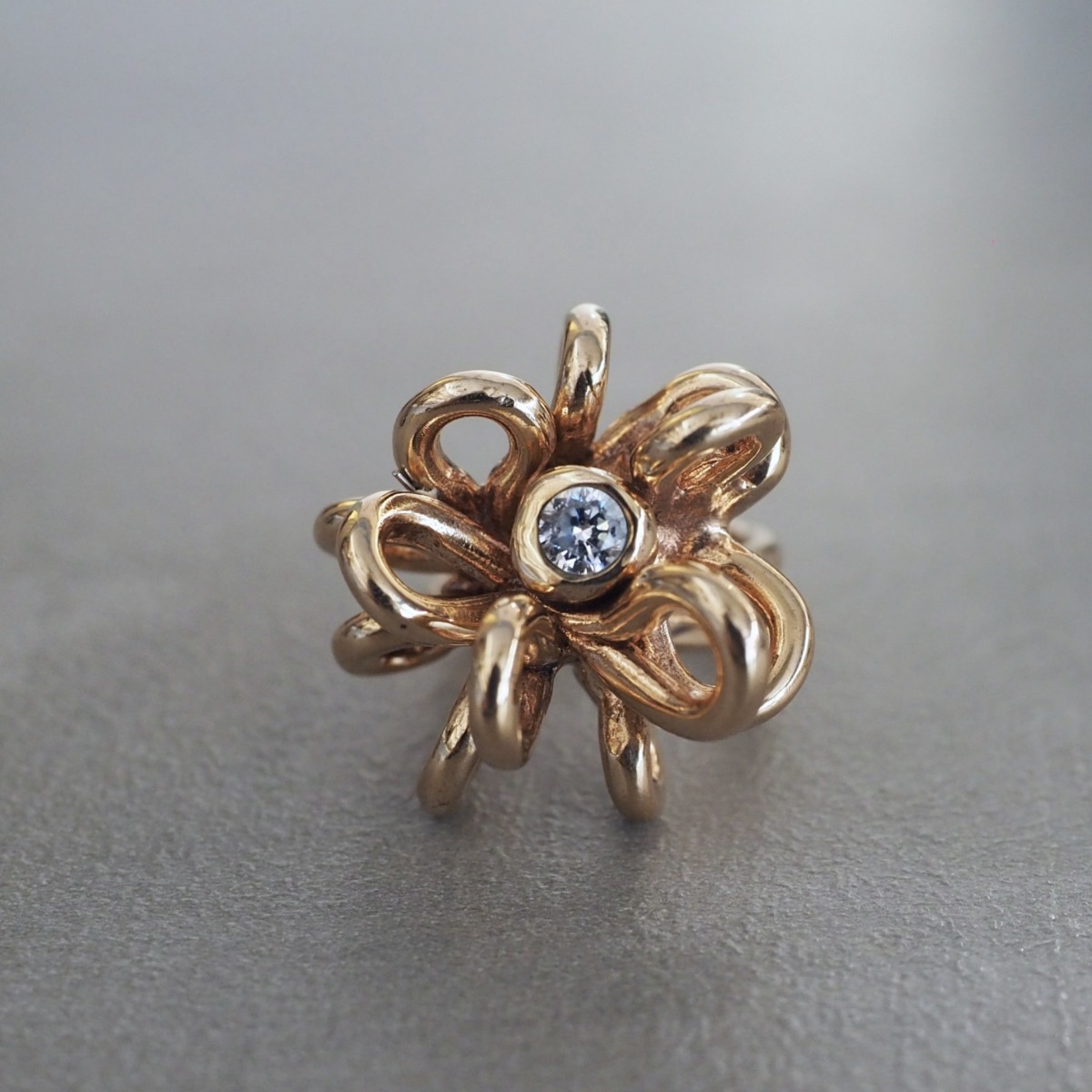 MONICA CASTIGLIONI AP-FOGLIE PU/ Bronze / Zircon