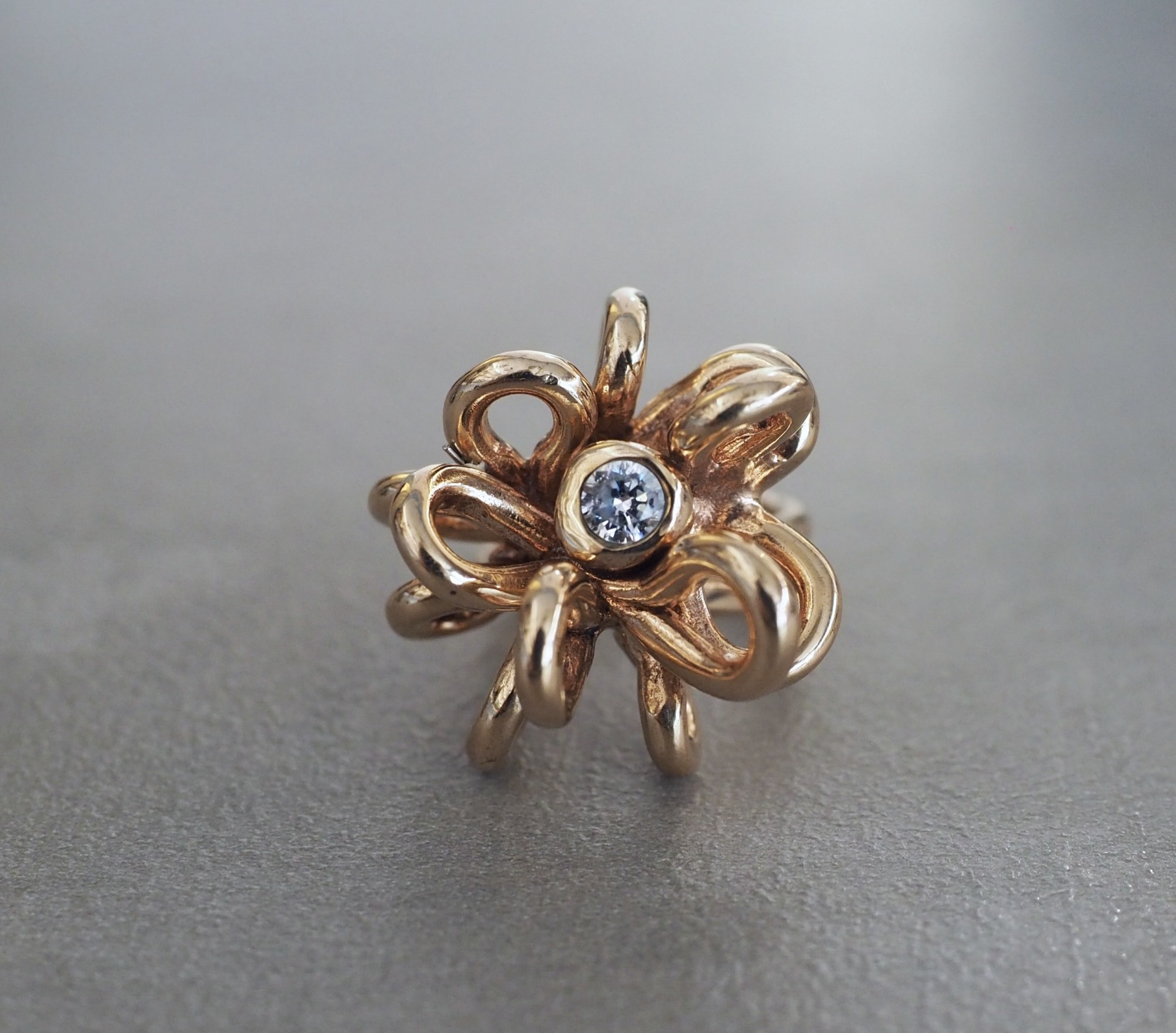 MONICA CASTIGLIONI AP-FOGLIE PU/ Bronze / Zircon