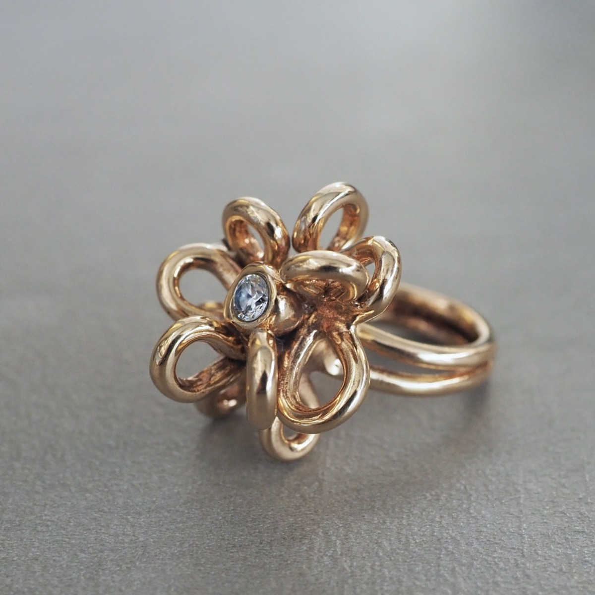 MONICA CASTIGLIONI AP-FOGLIE PU/ Bronze / Zircon