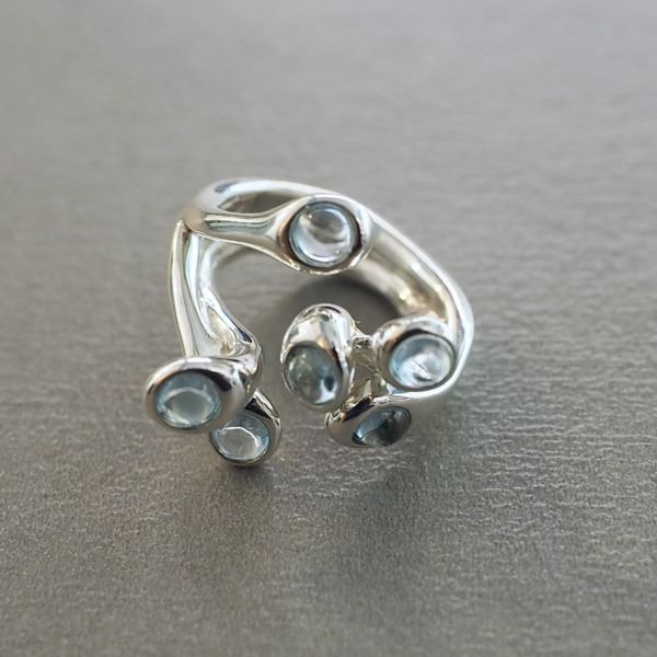 MONICA CASTIGLIONI AP-PISTILLINI-26 / Sliver, Bluetopaz