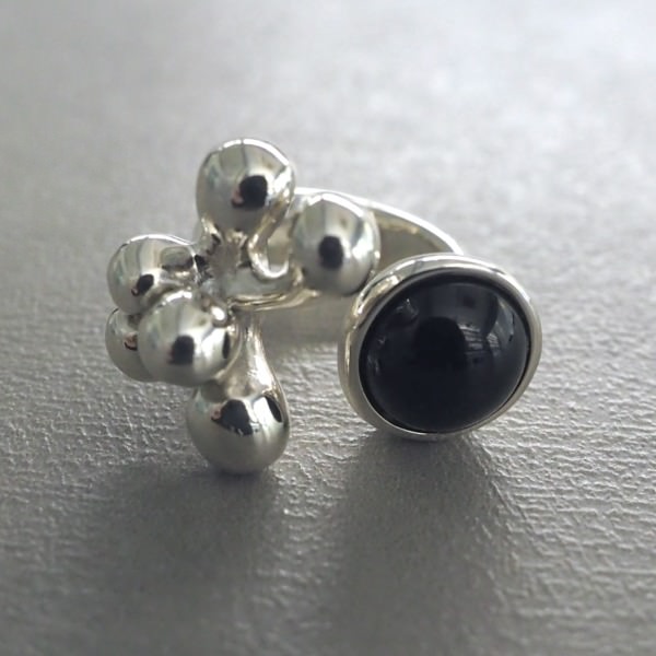 MONICA CASTIGLIONI AP-PISTILLI-25 / Silver, Onyx