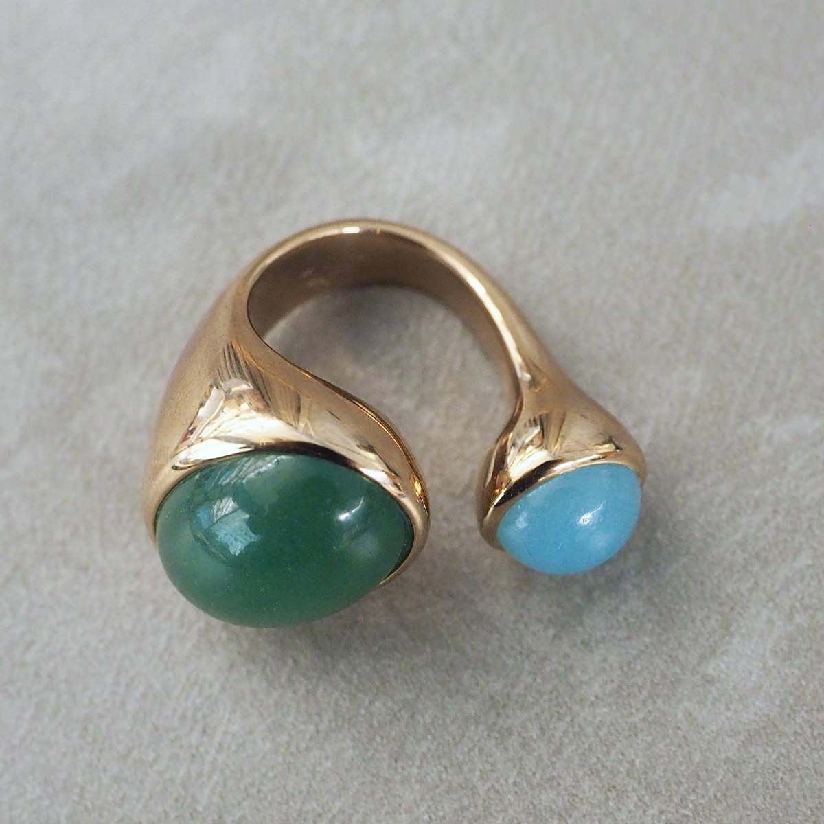 MONICA CASTIGLIONI AP-CABO BIG-27  / Bronze, Aventurine, Bluejade