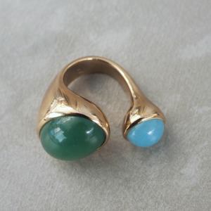 MONICA CASTIGLIONI AP-CABO BIG-27 / Bronze, Aventurine, Bluejade