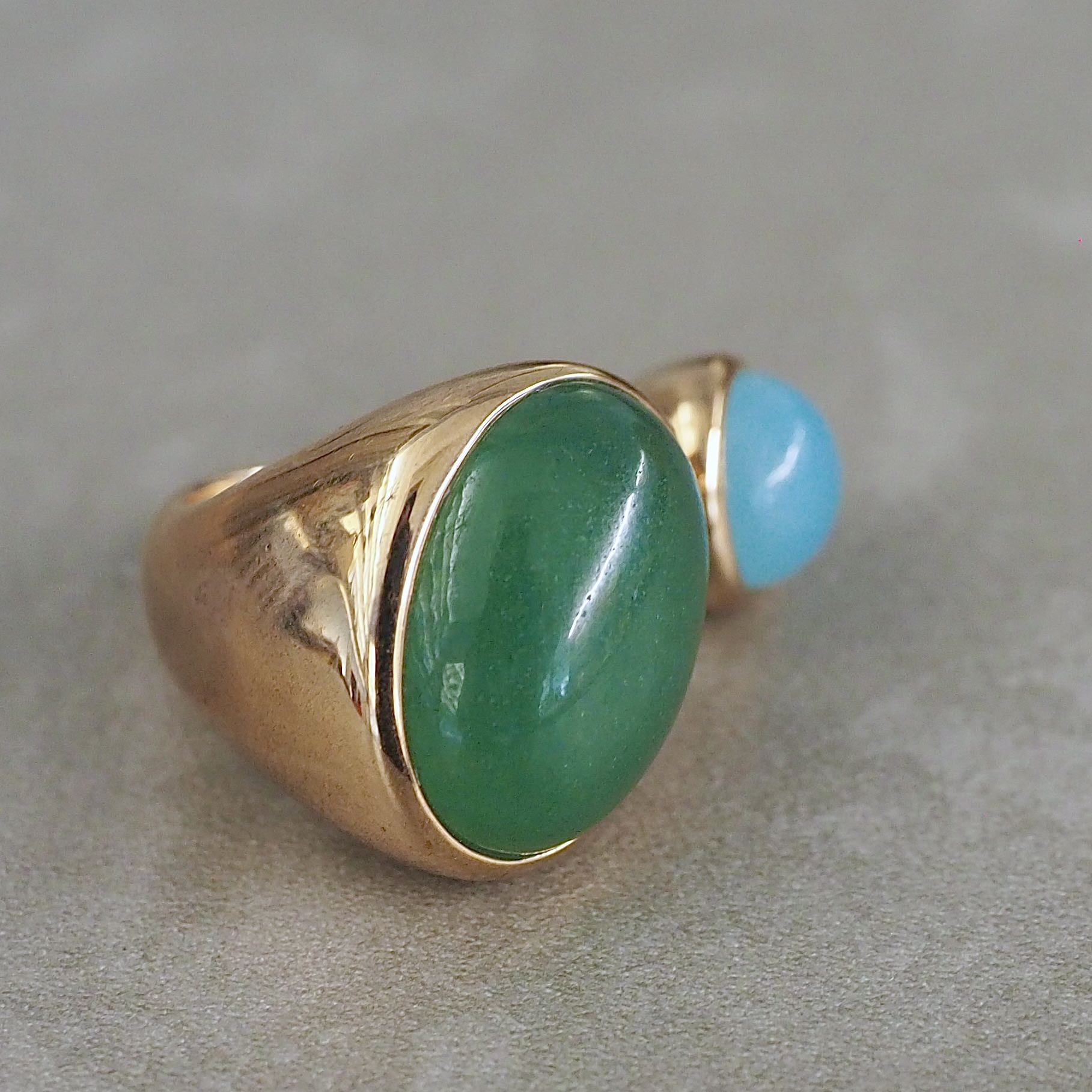 MONICA CASTIGLIONI AP-CABO BIG-27 / Bronze, Aventurine, Bluejade