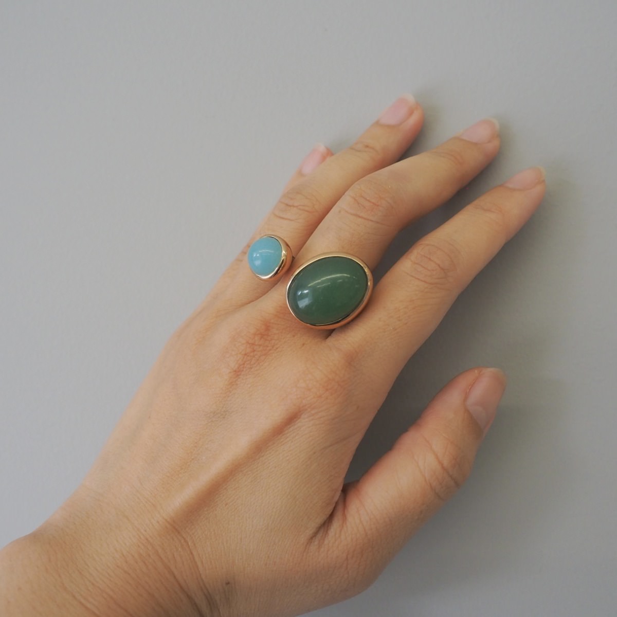 MONICA CASTIGLIONI AP-CABO BIG-27  / Bronze, Aventurine, Bluejade