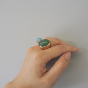 MONICA CASTIGLIONI AP-CABO BIG-27 / Bronze, Aventurine, Bluejade