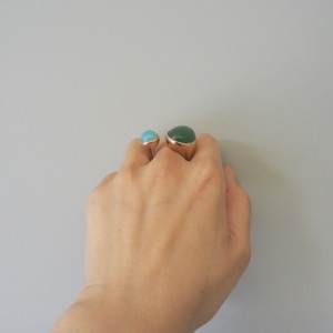 MONICA CASTIGLIONI AP-CABO BIG-27 / Bronze, Aventurine, Bluejade