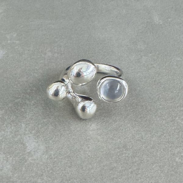 MONICA CASTIGLIONI AP-PISTILLI-120 /  Silver, Moonstone