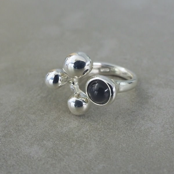 MONICA CASTIGLIONI AP-PISTILLI-120 / Silver, Onyx